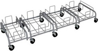 Quatuor Combo Steel Dollies for Containers Waste Watcher XL #BU103742000