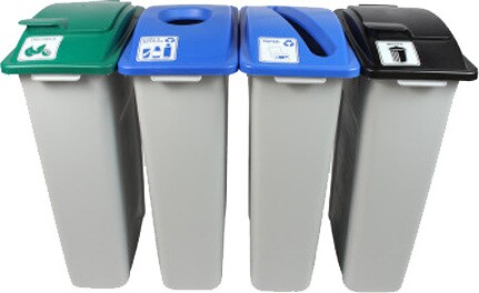 WASTE WATCHER 4-Stream Recycling Station 92 Gal #BU101005000 WASTE WATCHER 4-Stream Recycling Station 92 Gal #BU101005000