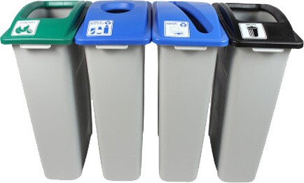 WASTE WATCHER 4-Stream Recycling Station 92 Gal #BU101000000