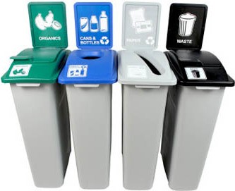 WASTE WATCHER Station de recyclage avec panneaux 92 gal #BU101011000 WASTE WATCHER Station de recyclage avec panneaux 92 gal #BU101011000