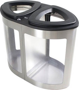 Stainless Steel Double Container with See-Through Body BOKA #BU102395000
