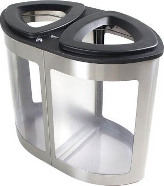 Stainless Steel Double Container with See-Through Body BOKA #BU102395000 Stainless Steel Double Container with See-Through Body BOKA #BU102395000
