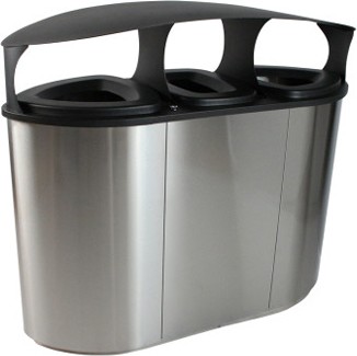 Stainless Steel Triple Container with Canopy Undefined BOKA #BU102403000