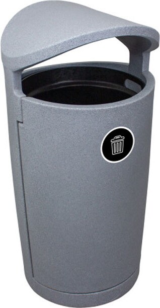 EURO Poubelle extérieure avec couvercle 36 gal #BU104421000
