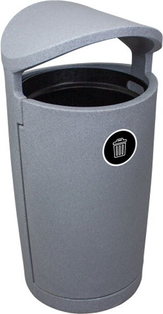 EURO Outdoor Waste Container with Lid 36 Gal #BU104421000