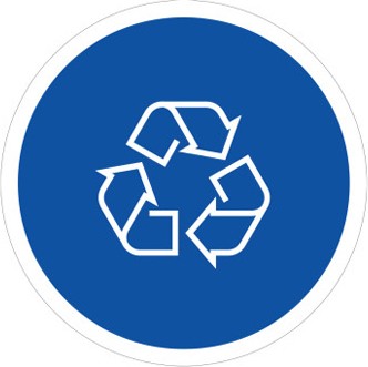 Étiquette de recyclage pour poubelle extérieure EURO #BU104395000 Étiquette de recyclage pour poubelle extérieure EURO #BU104395000