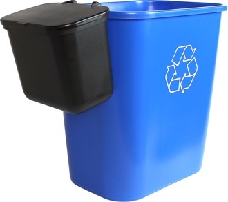 Contenant de recyclage et poubelle suspendue à couvercle OFFICE COMBO #BU101409000