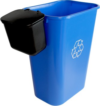 Contenant de recyclage et poubelle suspendue à couvercle OFFICE COMBO #BU101414000