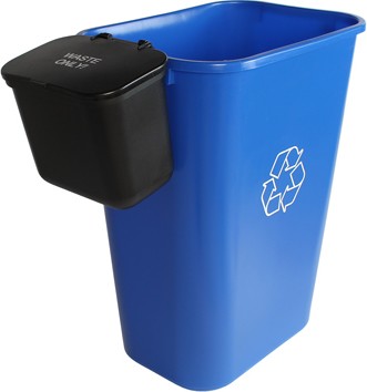 Contenant de recyclage et poubelle suspendue à couvercle OFFICE COMBO #BU101413000