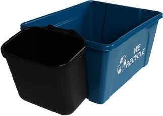Contenant de recyclage et poubelle suspendue sans couvercle We Recycle #BU101402000
