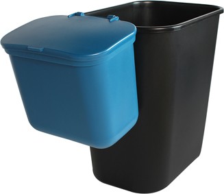 Recycling Container and Hanging Waste Basket Double OFFICE COMBO #BU101406000