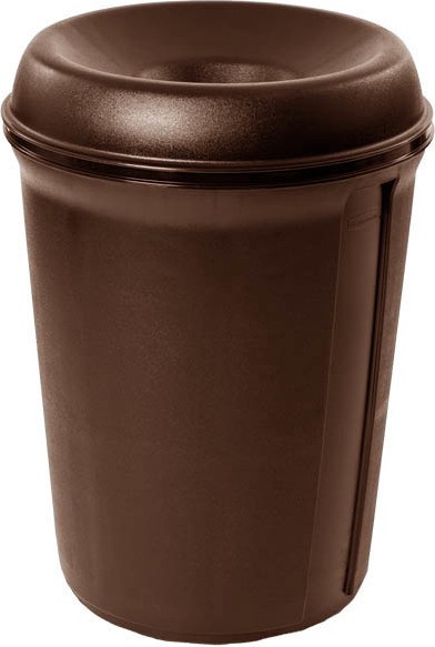 9058 ATRIUM Round Waste Container with Lid 35 gal #RB009058BRU 9058 ATRIUM Round Waste Container with Lid 35 gal #RB009058BRU