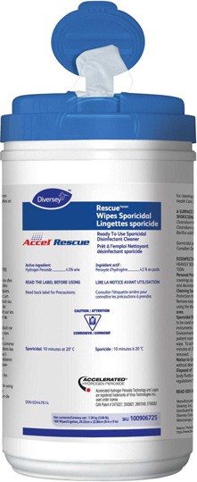 Nettoyant désinfectant sporicide en lingettes RESCUE #JH100906725 Nettoyant désinfectant sporicide en lingettes RESCUE #JH100906725