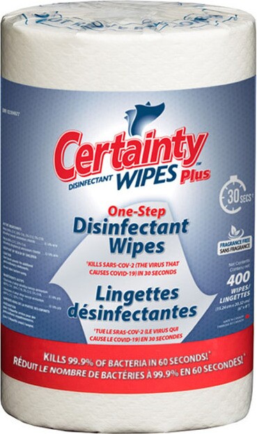 CERTAINTY PLUS Lingettes désinfectantes sèches #IN000092400