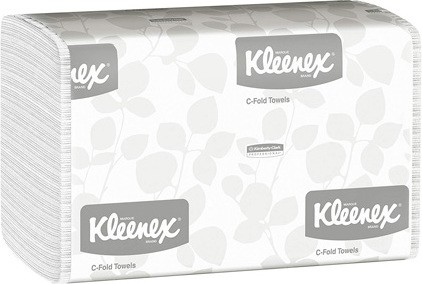 01500 KLEENEX White C-Fold Hand Towels, 16 x 150 Sheets #KC001500000