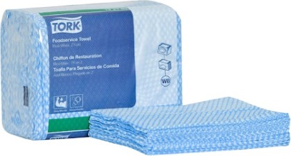 Tork 192183 Chiffons de nettoyage pour le service alimentaire plié en Z, bleu #SC192183000