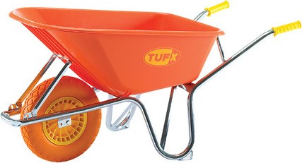 Plastic Tray Wheelbarrow PX120F-X7, 6 Cu. Ft. #TUPX120FX70