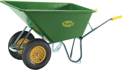 Plastic Tray Wheelbarrow with Dual Wheel PX162, 10 cu. ft. #TU0PX162000