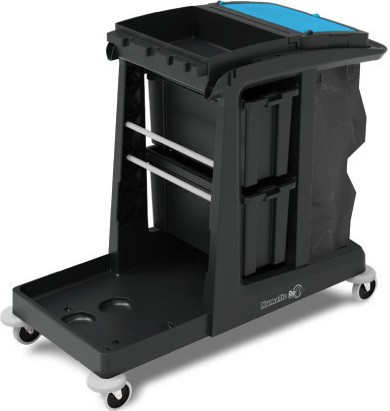 Janitor Cart with Storage Bins and Cleaning Bag ECO-MATIC EM5 #NA911082000