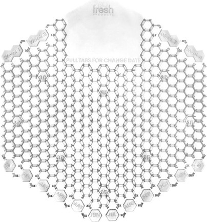 Medical Grade Perforated Urinal Screen Wave 3D #WH0030FF000 Medical Grade Perforated Urinal Screen Wave 3D #WH0030FF000