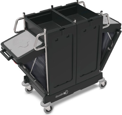 Chariot de concierge avec étagères et sacs de ménage PRO-Matic PM12 #NA909298000 Chariot de concierge avec étagères et sacs de ménage PRO-Matic PM12 #NA909298000