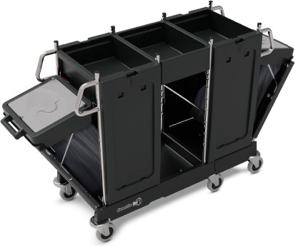 Chariot de concierge avec étagères et sacs de ménage PRO-Matic PM22 #NA909304000 Chariot de concierge avec étagères et sacs de ménage PRO-Matic PM22 #NA909304000