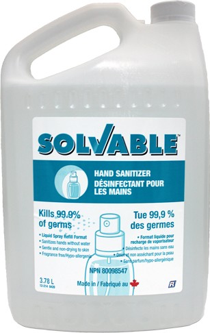 Désinfectant liquide pour les mains Solvable #RCSSDAM0010 Désinfectant liquide pour les mains Solvable #RCSSDAM0010