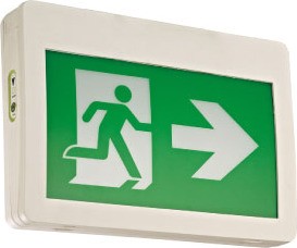 LED Emergency Lighting - Running Man Sign with Plastic Cover #AIRM41WBAV1