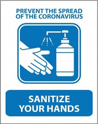 Sign "Sanitize Your Hands" for Dispensing Station #DP007900968