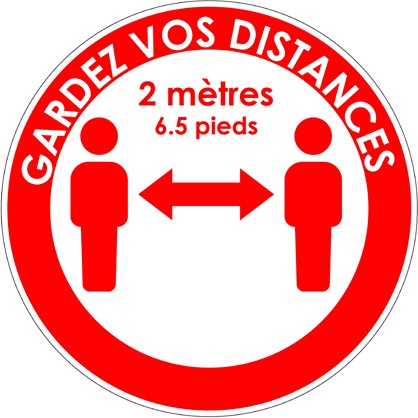 Floor Stickers GARDEZ VOS DISTANCES #CV0COLLANT1