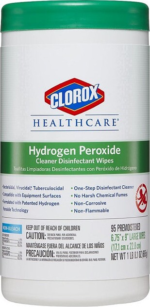 CLOROX HEALTHCARE Hydrogen Peroxide Disinfectant Wipes #CL030824000