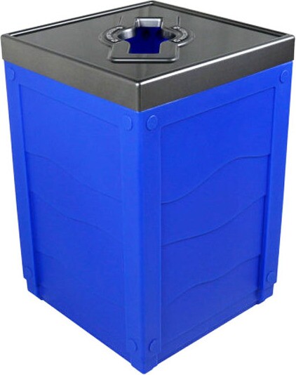 EVOLVE Poubelle pour le recyclage bleu 50 gal #BU101271000