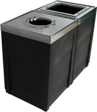 Poubelles intérieures doubles et noires EVOLVE, 100 gal #BU101247000