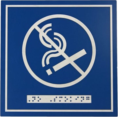 No-Smoking Sign, Braille, English #FR000970000