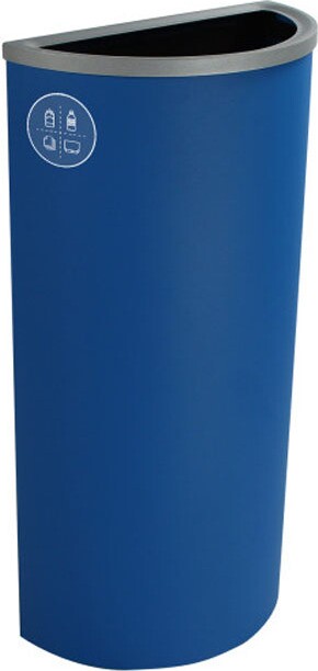 SPECTRUM ELLIPSE Wall-Mounted Mixed Recycling Container 8 Gallons #BU101112000 SPECTRUM ELLIPSE Wall-Mounted Mixed Recycling Container 8 Gallons #BU101112000