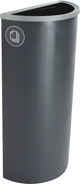 SPECTRUM ELLIPSE Wall-Mounted Slim Paper Recycling Container #BU101116000 SPECTRUM ELLIPSE Wall-Mounted Slim Paper Recycling Container #BU101116000