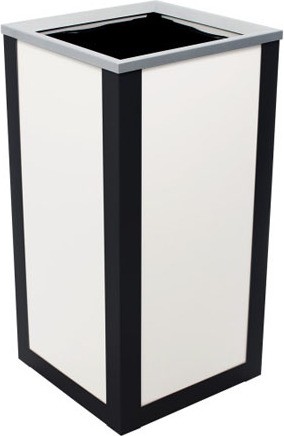 Poubelle intérieure simple Spectrum Cube 24 gal Signage Noire #BU105262000