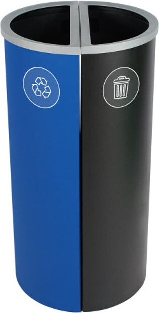 SPECTRUM Poubelle double pour le recyclage mixte Möbius 16 gal #BU101175000 SPECTRUM Poubelle double pour le recyclage mixte Möbius 16 gal #BU101175000