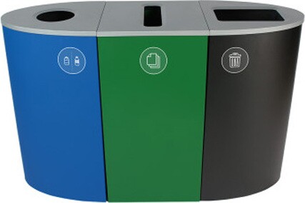 SPECTRUM Waste, Cans and Papers Recycling Station 68 Gal #BU101192000 SPECTRUM Waste, Cans and Papers Recycling Station 68 Gal #BU101192000
