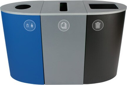 SPECTRUM Waste, Cans and Papers Recycling Station 68 Gal #BU101193000 SPECTRUM Waste, Cans and Papers Recycling Station 68 Gal #BU101193000