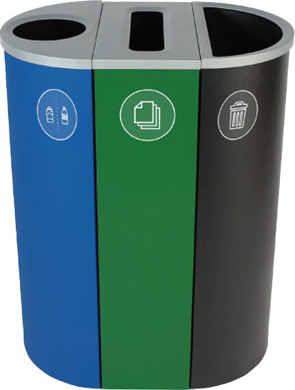 SPECTRUM Waste, Cans and Papers Recycling Station 26 Gal #BU101199000 SPECTRUM Waste, Cans and Papers Recycling Station 26 Gal #BU101199000