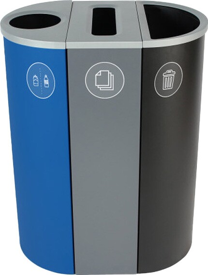 SPECTRUM Waste, Cans and Papers Recycling Station 26 Gal #BU101200000 SPECTRUM Waste, Cans and Papers Recycling Station 26 Gal #BU101200000