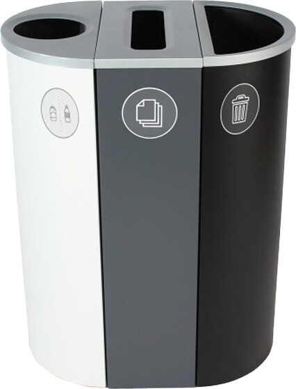 SPECTRUM Waste, Cans and Papers Recycling Station 26 Gal #BU101201000 SPECTRUM Waste, Cans and Papers Recycling Station 26 Gal #BU101201000