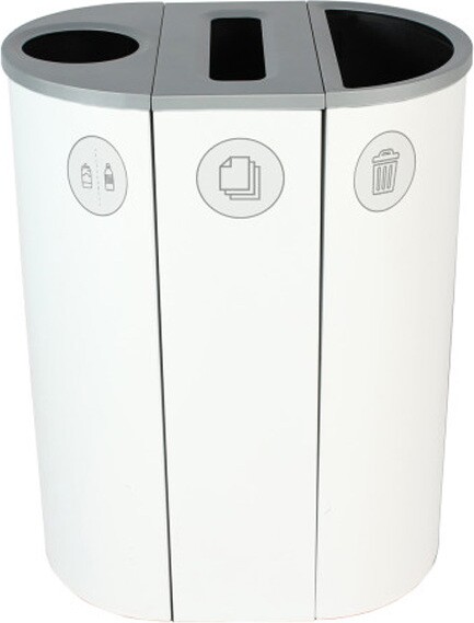 SPECTRUM Waste, Cans and Papers Recycling Station 26 Gal #BU101206000 SPECTRUM Waste, Cans and Papers Recycling Station 26 Gal #BU101206000
