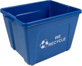 Single Container Mobius Loop - We Recycle, 2 sides, 14 gal #BU103602000