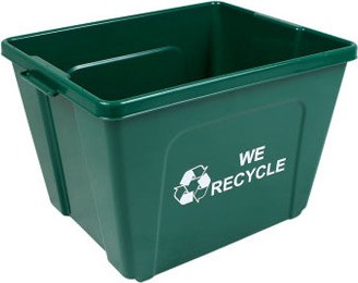 Poubelle simple Ruban de Mobius - We Recycle, 2 côtés, 14 gal #BU103604000