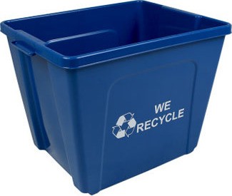 Single Container Mobius Loop - We Recycle, 2 sides, 16 gal #BU103607000