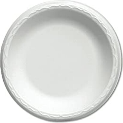 Assiette ronde en polystyrène blanc #EM080900000