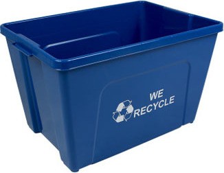 Single Container Mobius Loop - We Recycle, 2 sides, 18 gal #BU103610000