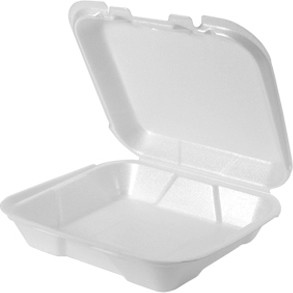 Polystyrene Hinged Container with SNAP-IT Closure #EM0SN220000